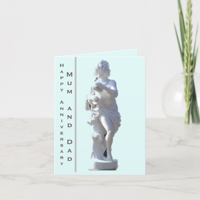27. Jubiläum Skulptur bearbeitbar Karte (Vorderseite)