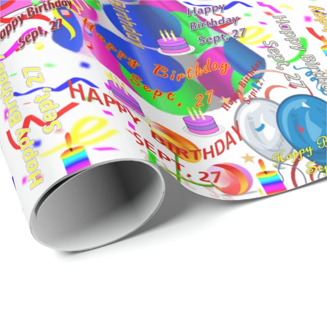 27. September Geschenkpapier (Rolleneckpunkt)