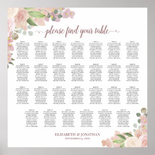 27 Tabelle Elegant Rosen Hochzeitsdiagramm Rosen Poster