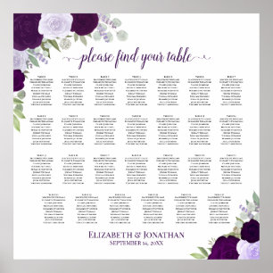 27 Tableau Rose violet Chic Mariage Tableau de siè