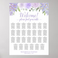 27 Tisch Lavendel Blumen Hochzeit Sitzordnung