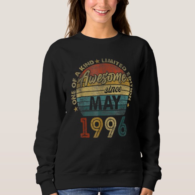 27 Yr Old Awesome Since May  1996 27th Bday Sweatshirt (Vorderseite)