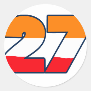 27new runder aufkleber