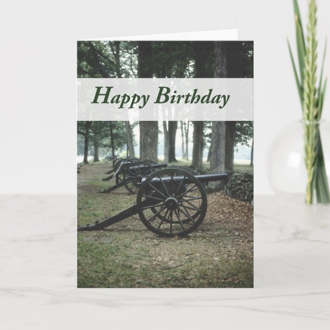 2809 Kanonen Ziviler Krieg Geburtstag Karte (Vorderseite)