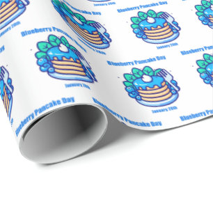 28.01. - Blueberry Pancake Day Geschenkpapier