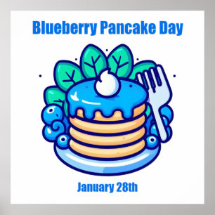 28.01. - Blueberry Pancake Day Poster