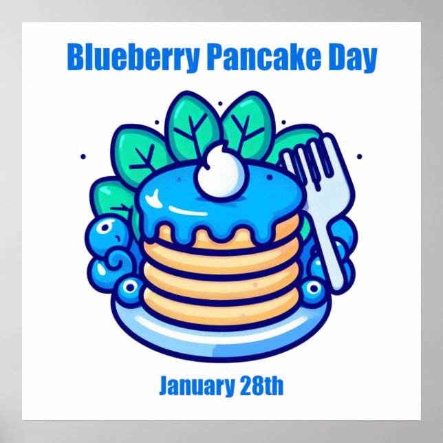 28.01. - Blueberry Pancake Day Poster (Vorne)