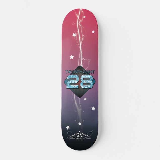 28 Achtundzwanzig Skateboard (Vorderseite)