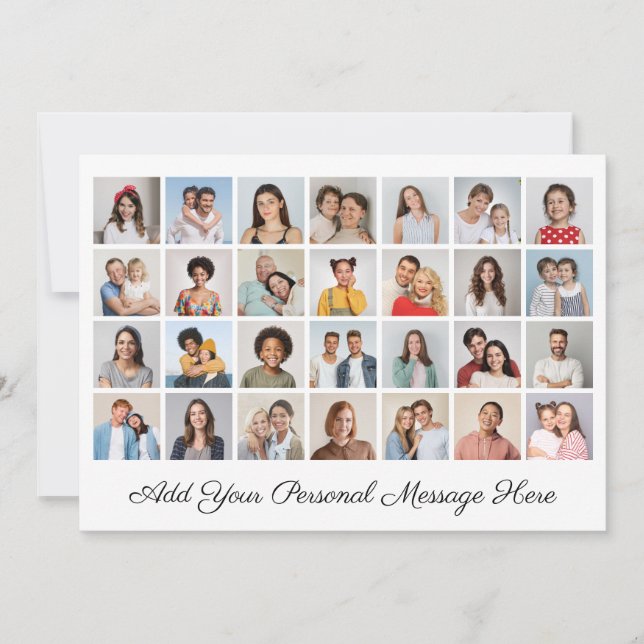 28 Foto Collage Hinzufügen Sie Ihre eigene Grußkar (Vorderseite)