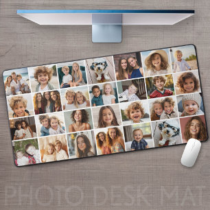 28-Foto-Collage-Raster - Modern, Minimal Weiß Schreibtischunterlage