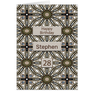 28. Geburtstag Abstrakt Mandala Design