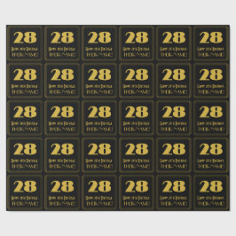 28. Geburtstag - Art Deco Inspiriert Look "28" & N Geschenkpapier