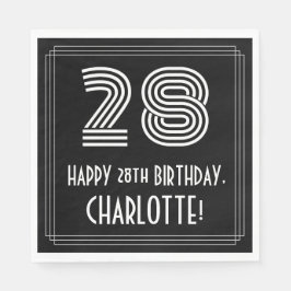 28. Geburtstag: Art Deco Inspiriert Look "28" + Na Serviette
