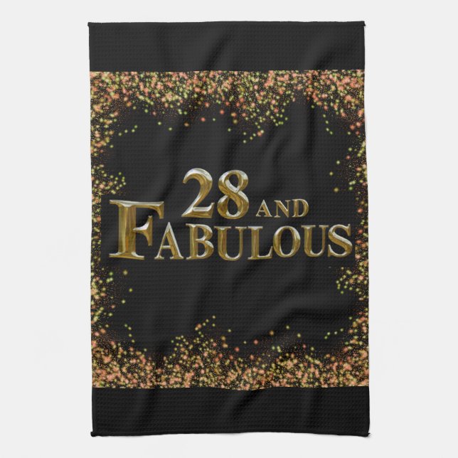 28. Geburtstag Geschirrtuch (Vertikal)