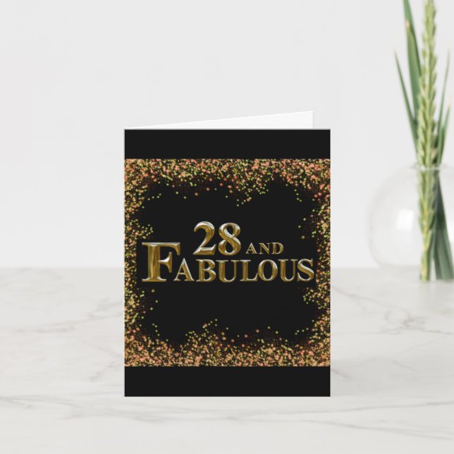 28. Geburtstag Karte (Vorderseite)