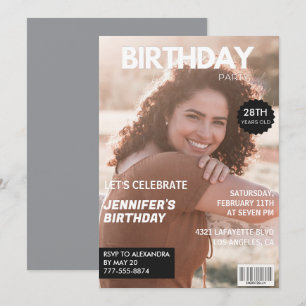 28. Geburtstagseinladungen für sie Magazine Cover Einladung