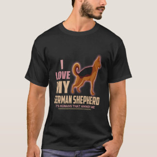 28 Ich liebe meinen deutschen Schäferhund, es sind T-Shirt