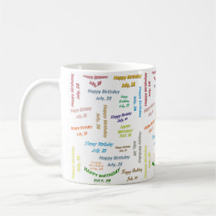 28. Juli, Tasse zum Geburtstag
