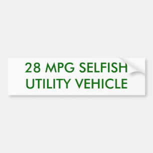 28 MPG EGOISTISCHES GEBRAUCHSFAHRZEUG AUTOAUFKLEBER