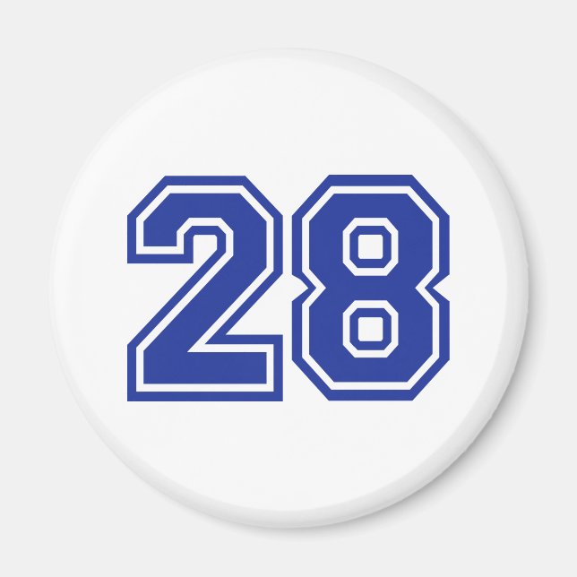 28 - Nummer Magnet (Vorne)