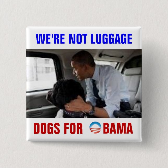 28 weitere Jahre Hunde für Obama Button (Vorderseite)