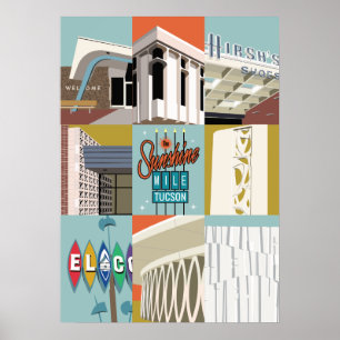 28"x20" Sonnenscheinbahn - Tucson, Arizona Poster