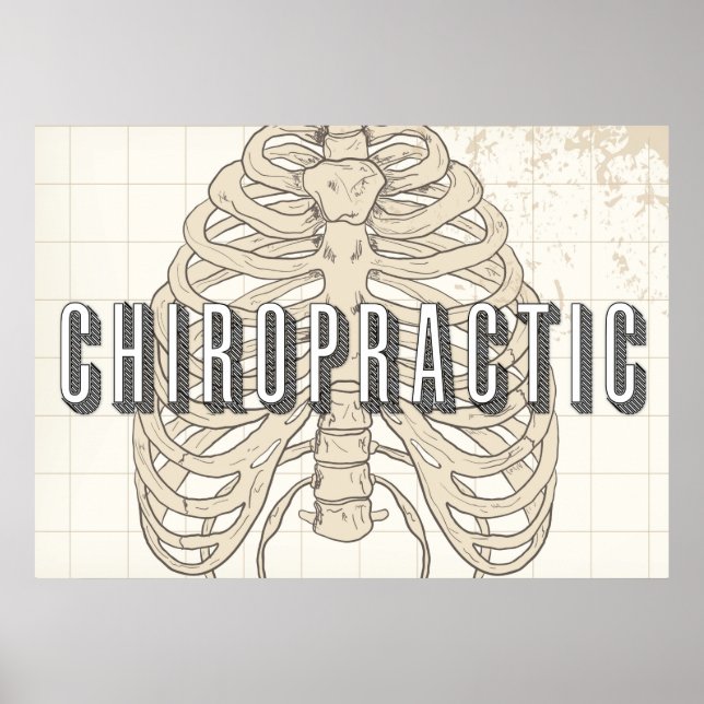 28" x 20", Poster vintage chiropratique (Devant)