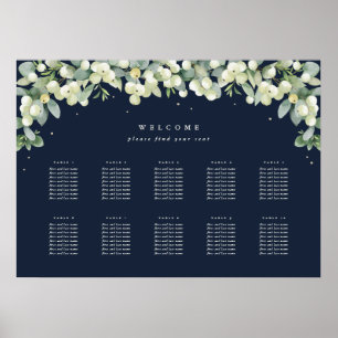 28x20" 10 Tische mit 8 Sitzen Chart Poster