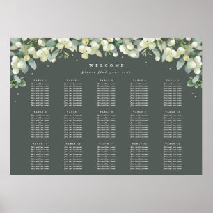 28x20" 15 Tische mit 10 Sitzen Chart Poster
