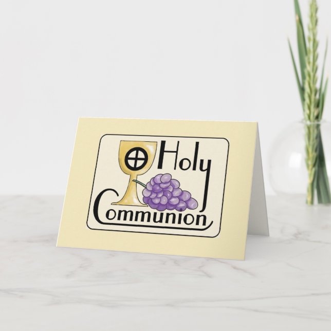 2917 raisins et carte de communion de tasse (Devant)