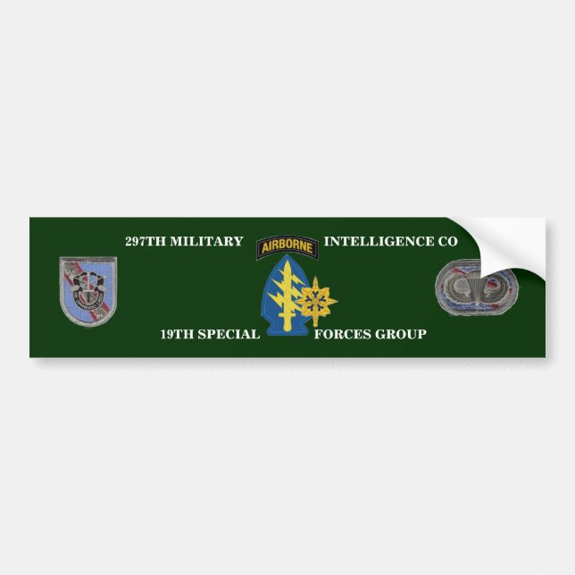 297. MILITÄRISCHER INTELLIGENZUNTERNEHMEN AUTOAUFK AUTOAUFKLEBER (Vorne)