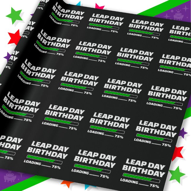 29.02.Geburtstag 75% Ladungstag Geschenkpapier (Von Creator hochgeladen)