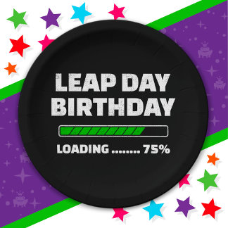 29.02.Geburtstag 75% Ladungstag Pappteller