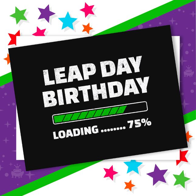 29.02.Geburtstag 75% Ladungstag Postkarte (Von Creator hochgeladen)