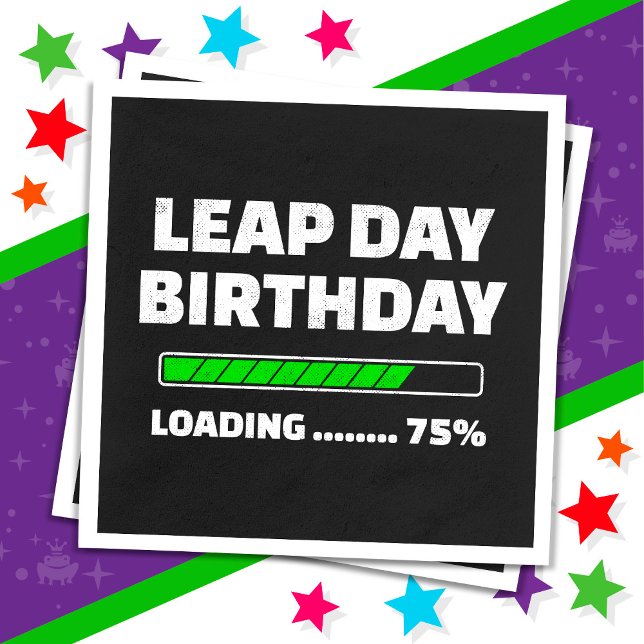 29.02.Geburtstag 75% Ladungstag Serviette (Von Creator hochgeladen)