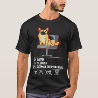 29 Baumwolle Sabber Deutscher Schäferhund Haar Deu T-Shirt