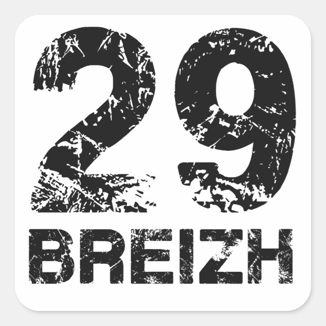 29 Breizh Quadratischer Aufkleber (Vorderseite)