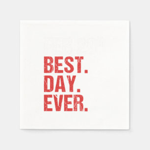 29. Februar Bester Tag je 29. Februar Geschenk Serviette