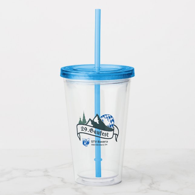 29. Gaufest Acrylic Tumbler mit Stroh Acryltrinkbecher (Vorderseite)