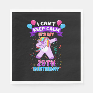 29. Geburtstag Einhorn Shirt für 29-jährige Frauen Serviette