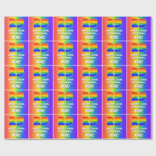 29. Geburtstag: Farbenfroh, Fun Rainbow Pattern # Geschenkpapier