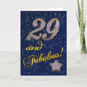 29. Geburtstag für jemanden Fabulous Karte