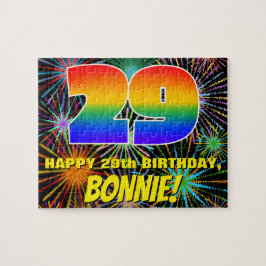 29. Geburtstag: Spaß, bunte feierliche Feuerwerke