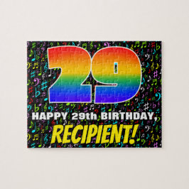 29. Geburtstag — Spaß, farbenfrohe Musiksymbole &
