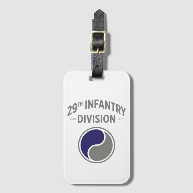 29. Infanterie-Division United Staaten Military Gepäckanhänger (Vorderseite Vertikal)