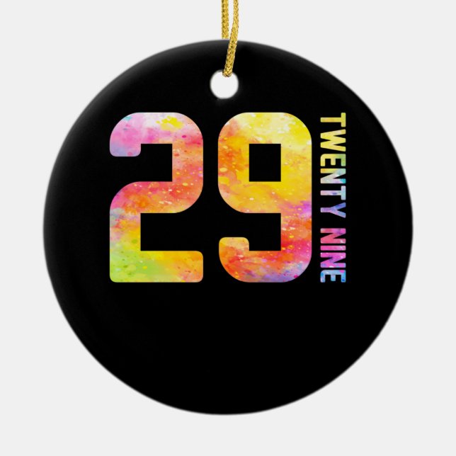 29 Jahre alt 29 neun Keramik Ornament (Vorne)