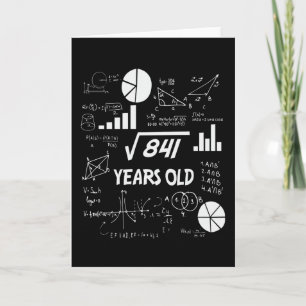 29 Jahre alter Tag Mathematiklehrer 29. Geburtstag Karte