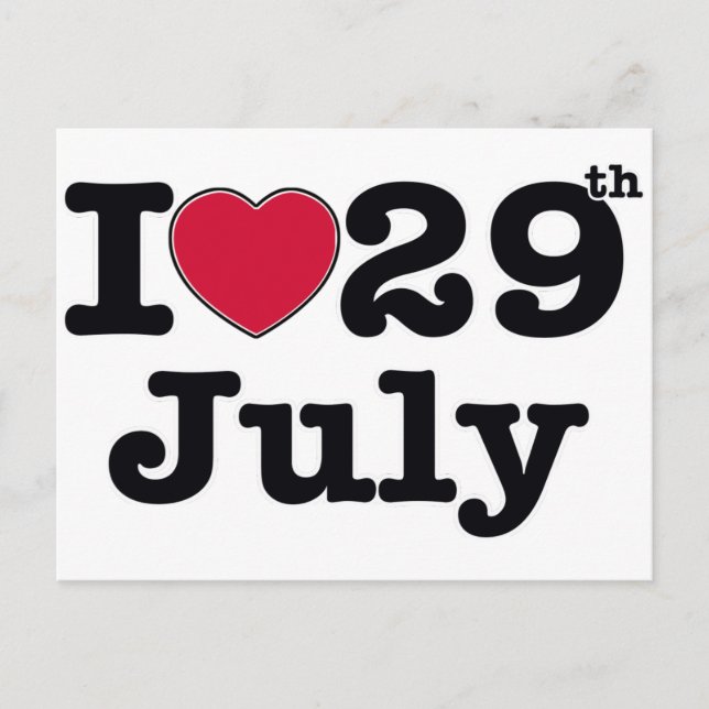 29. Juli mein Geburtstag Postkarte (Vorderseite)