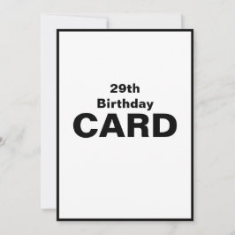 29. Neunundzwanzigste 29 neunundzwanzig 2-9 Geburt Karte