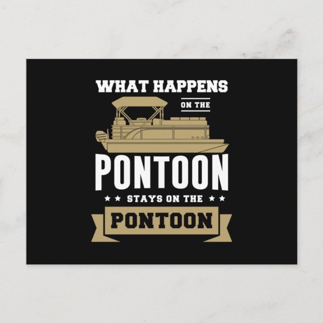 29.Pontoon Boot Geschenke für einen Bootfan Einladungspostkarte (Vorderseite)